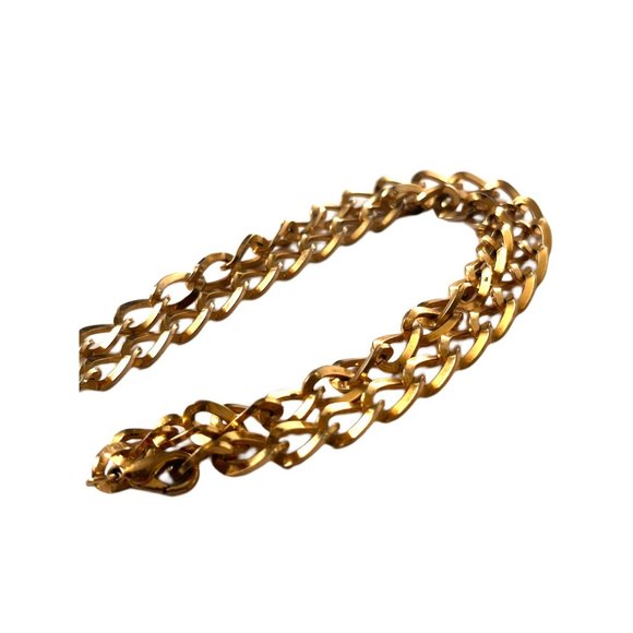 Vintage Gold Pyramid Nugget Necklace, Gold Pendant Necklace, Large Statement - Picture 9 of 10